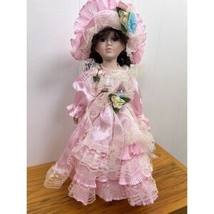 Cathay Collection Porcelain‎ 1-5000 (650) Pink Easter Dress Victorian Doll  17"